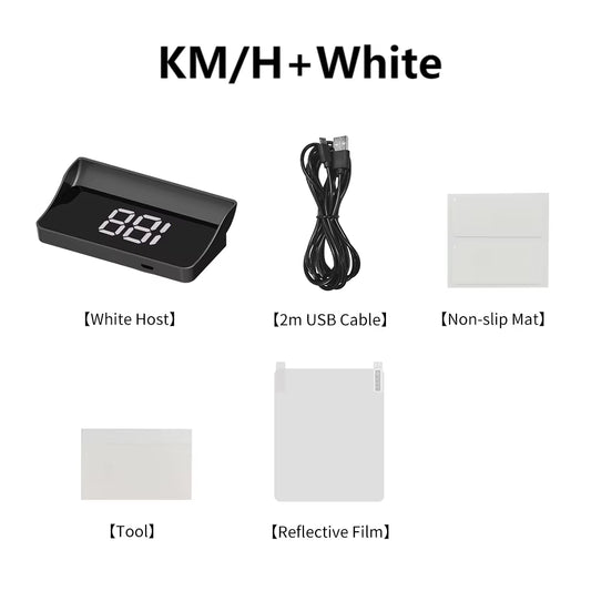 Car Head up Display GPS Digital Speedometer HUD Windshield Projector KMH Speed Meter Auto Electronics Accessories