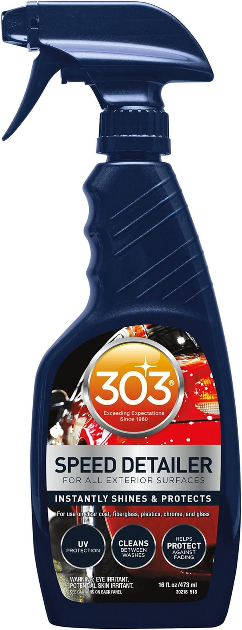 Speed Detailer - for All Exterior Automotive Surfaces - Instantly Shines and Protects Paint - Cleans between Washes - UV Protection, 16 Fl. Oz. (30216CSR) Packaging May Vary