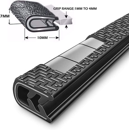 33Ft(10M) Long Car Door Edge Guards,U Shape Edge Trim Rubber Seal Protector Rubber Car Door Protector Car Protection Door Edge Anti-Collision Rubber Clips Fit for Most Car| Black |