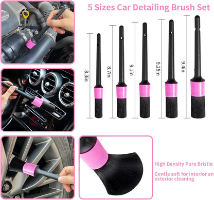 14PCS Car Cleaning Detailing Kit Interior Cleaner with High Power Car Vacuum and 56PCS Roadside Emergency Car Safety Kit