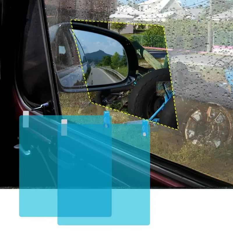 Car Soft anti Fog Film Car Rear Mirror Protective Film Window Clear Rainproof Rear View Mirror Protective Anti-Glare Clear Film