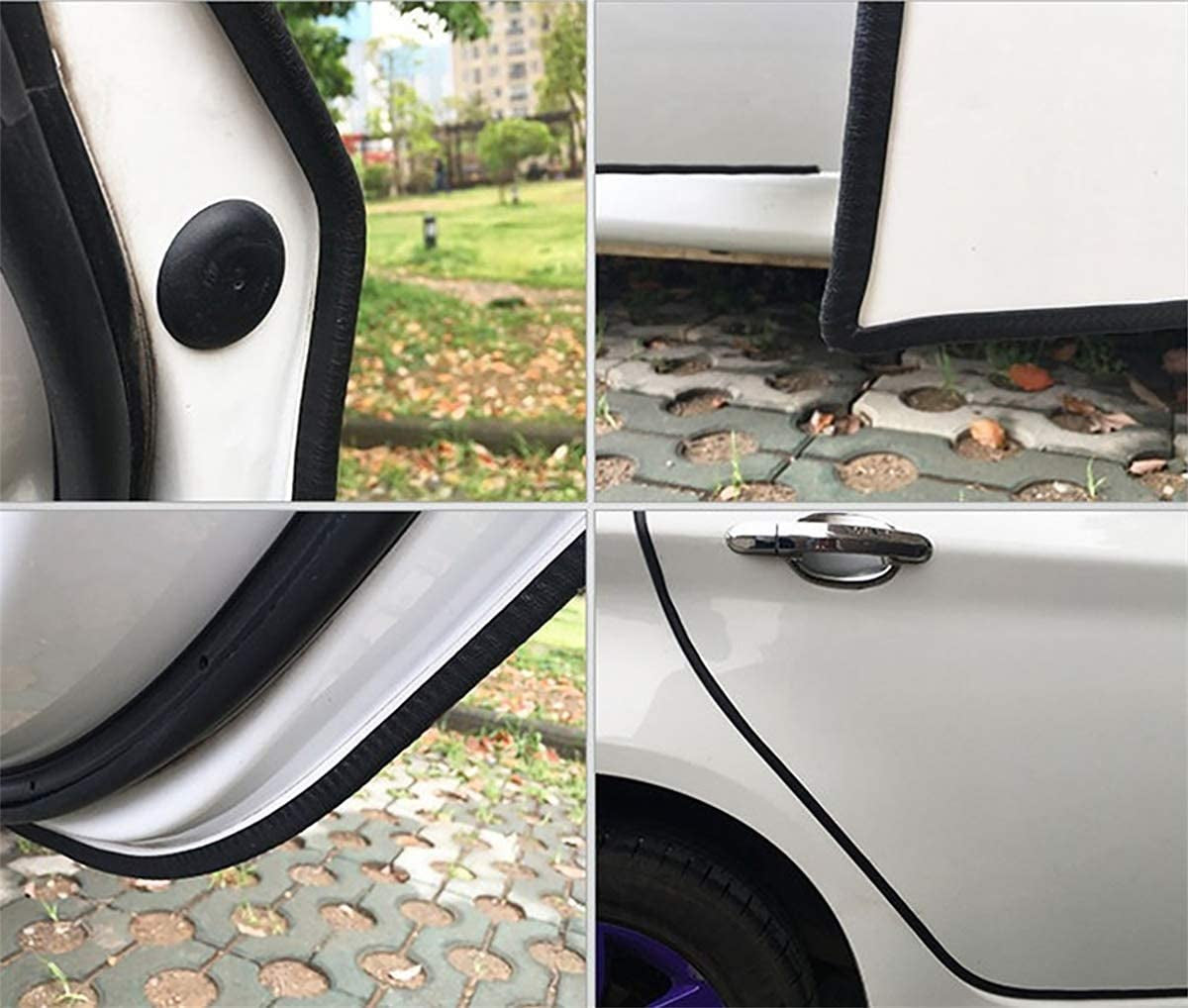 33Ft(10M) Long Car Door Edge Guards,U Shape Edge Trim Rubber Seal Protector Rubber Car Door Protector Car Protection Door Edge Anti-Collision Rubber Clips Fit for Most Car| Black |