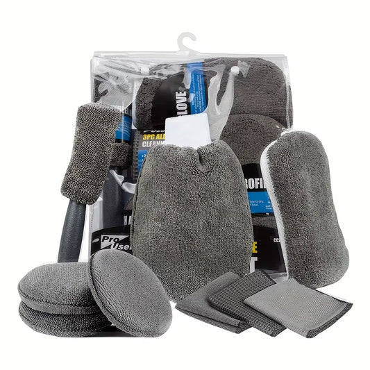 9 Piece Car Detailing Kit, Car Cleaning Kit, Car Washing Kit, Car Interior Detailing Kit, Men'S Car Gifts, for Car Care